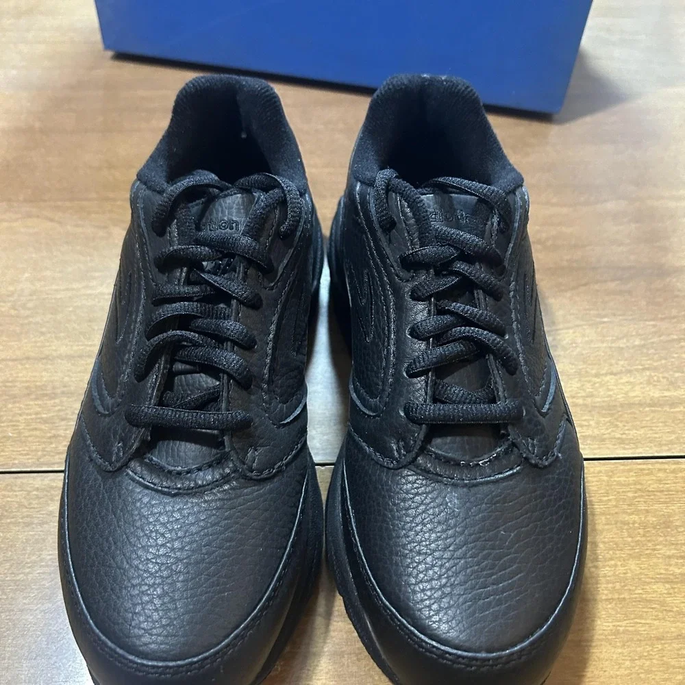 Brooks Addiction Walker Shoes Womens Size 5 Narrow Black Leather Walking Comfort
